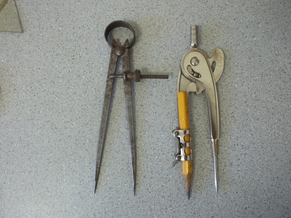 Architectural Drafting book and drafting tools ATS 1955 Beukema, Dietzgen