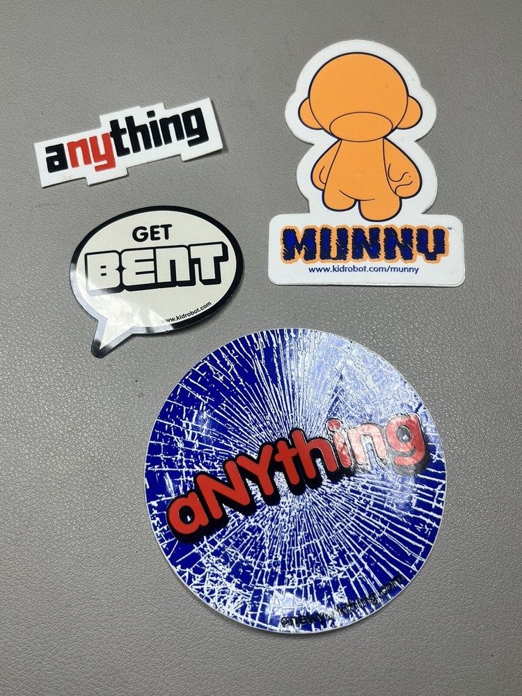 Kidrobot Tags/Stickers & aNYthing Stickers lot