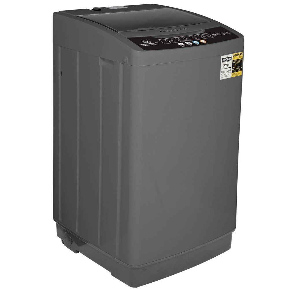 Portable Compact Laundry Washer Full-Automatic LED Display 17.8/13.5lbs Compact
