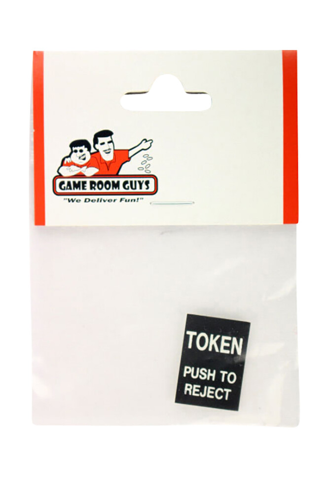 Token "Push To Reject" Inserts - Arcade Game Coin Mechanisms