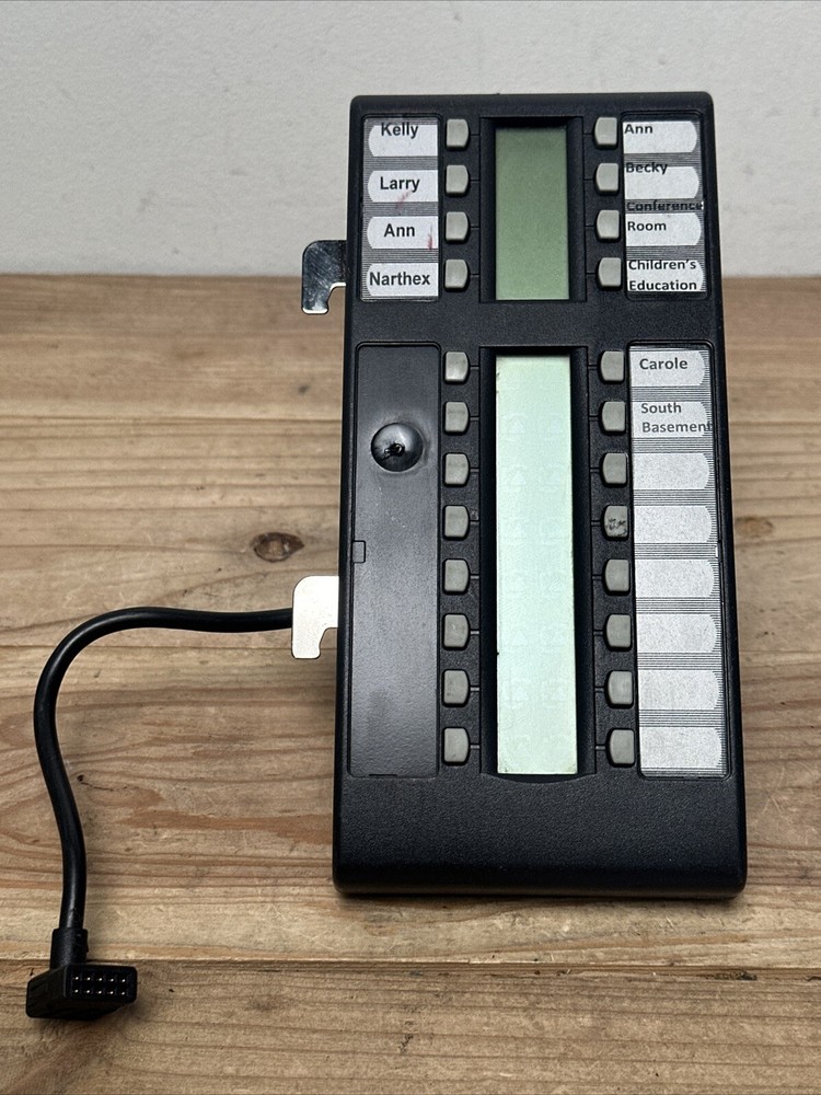 Nortel T24 KIM Key Indicator Module Charcoal Used