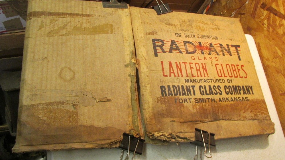 Old Radiant Lantern Globes Box