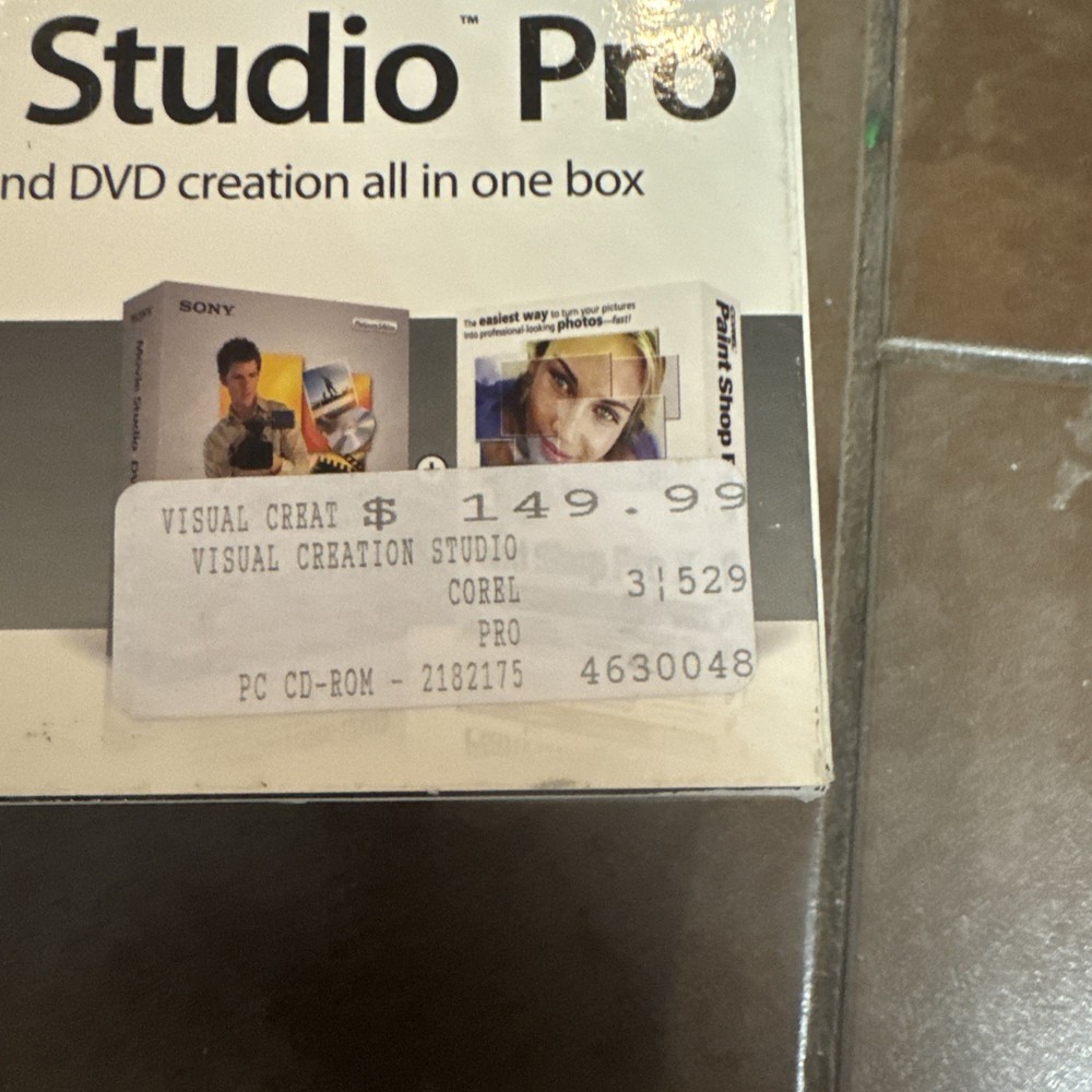 Corel Sony Visual Creation Studio Pro_Retail Box SEALED