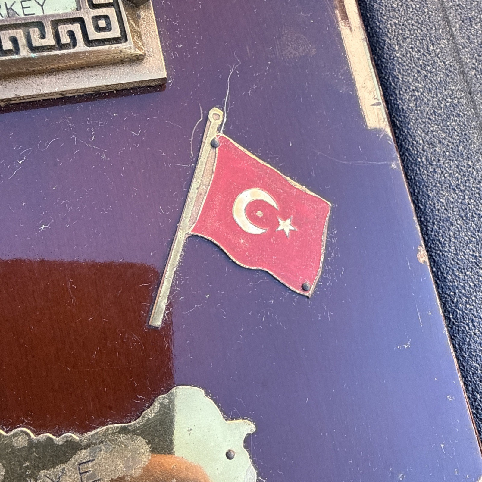 Vintage Brass Post Office Door Plaque-Col. Westover Incirlik AB Turkey