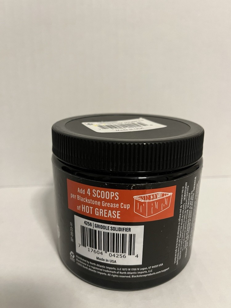 Blackstone Grease Solidifier 7 oz Easy Clean Gloss 4256 Griddle Solidifier