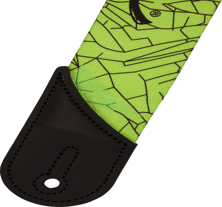 Jackson® Craca Jackson Cracked Mirror Guitar Strap, Adjustable, Green, 2" Wid...