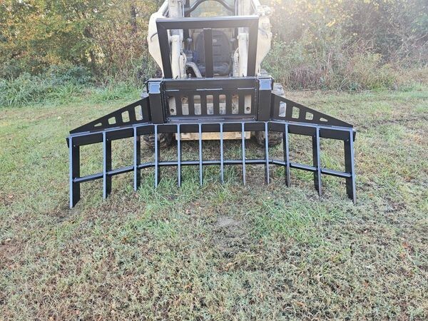 96" Severe Duty Root Rake/skidsteer/tractor Universal Hookup