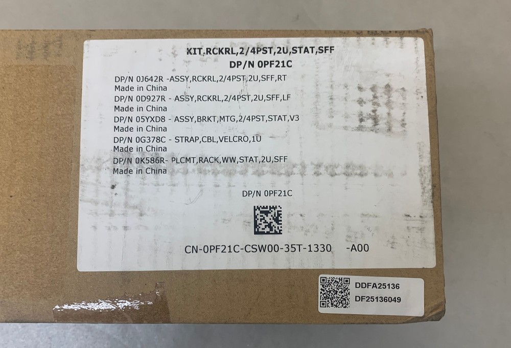 Dell PF21C 2/4-Post 2U STAT Small Form Factor Ready Rail Kit