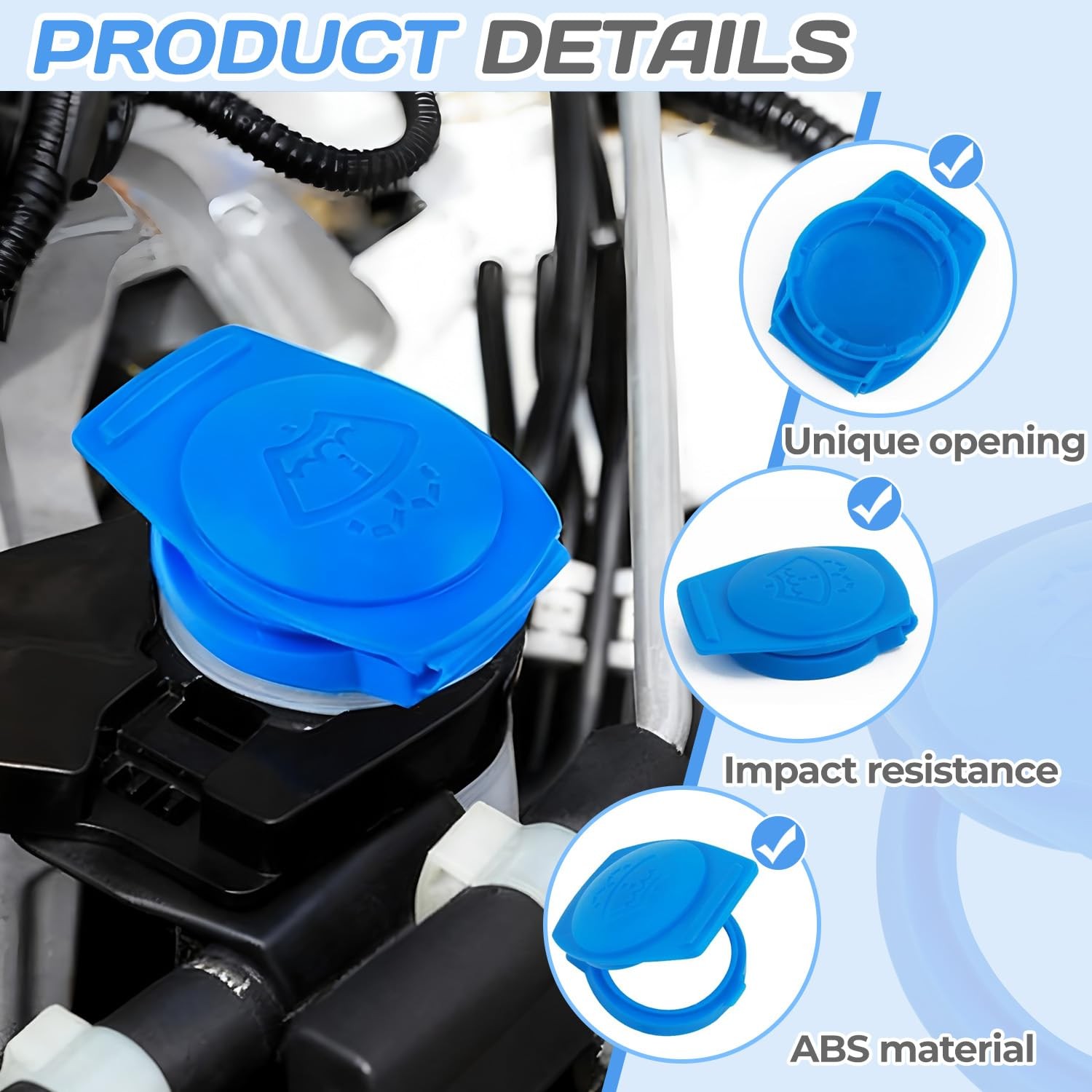 Windshield Washer Fluid Cap,OEM#3Q0955455 Cap,Car Accessories...