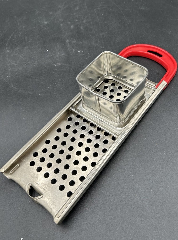 Vintage Spactzle Maker Small Dumplings Grader Pasta Maker Red Handle