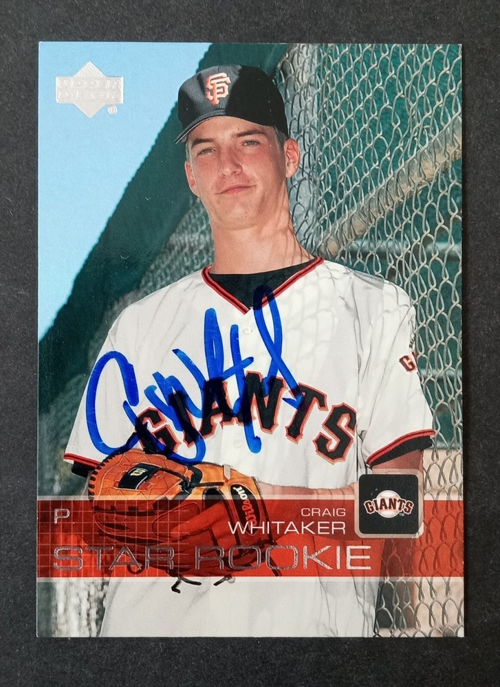 2003 Upper Deck SIGNED:  Craig Whitaker, GIANTS #23