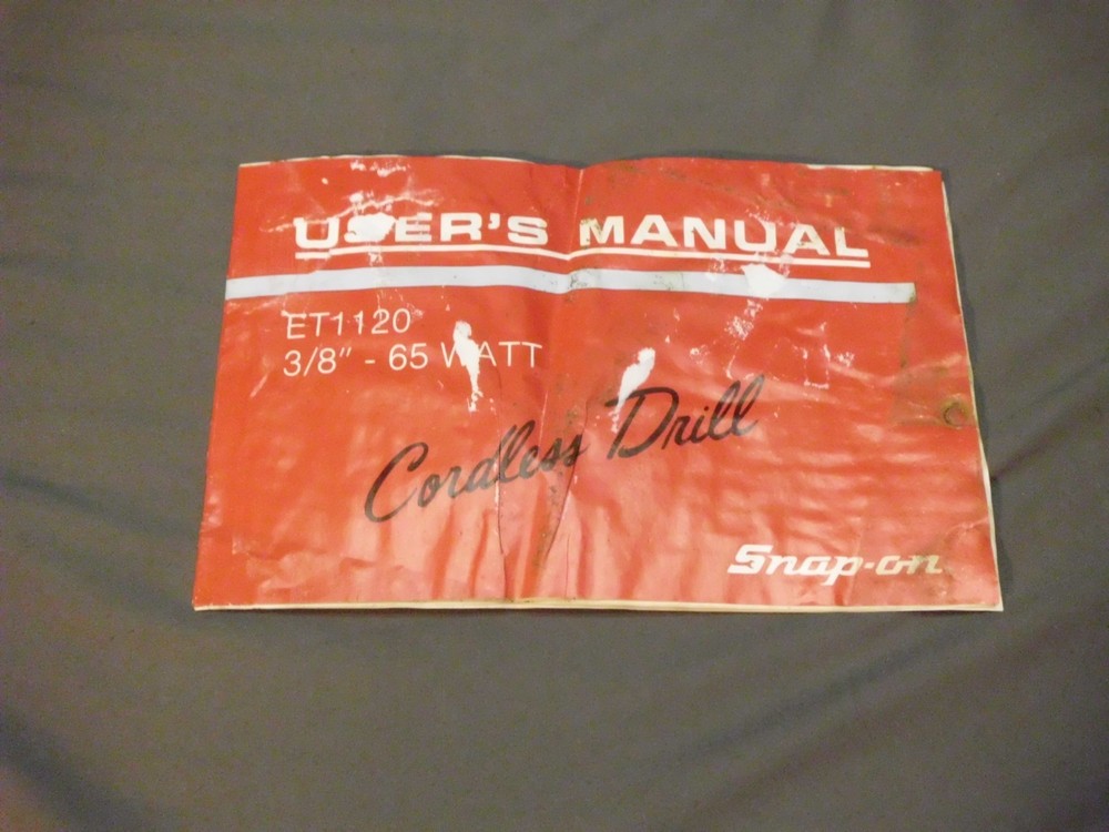 snap on cordless drill 3/8 1987