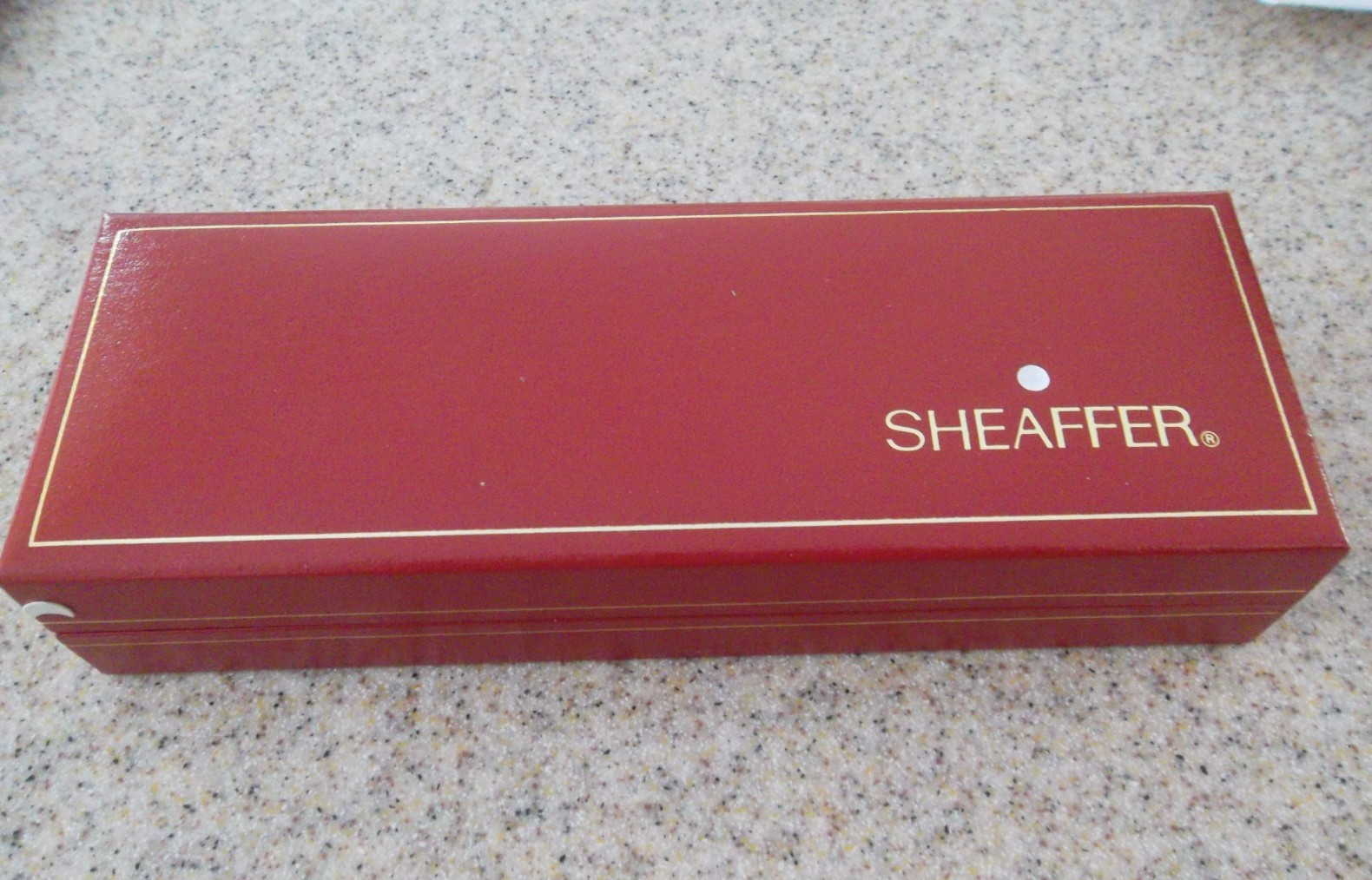 Vintage Sheaffer Fountain Pen 23k NIB Electroplated White Dot In Orig Box & Manu
