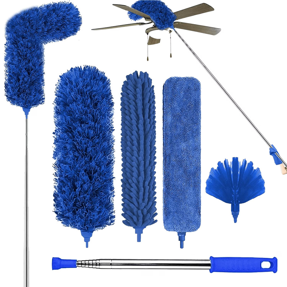Microfibre Duster for High Ceiling,Duster for Clean Fan, 100" Telescope Pole Kit