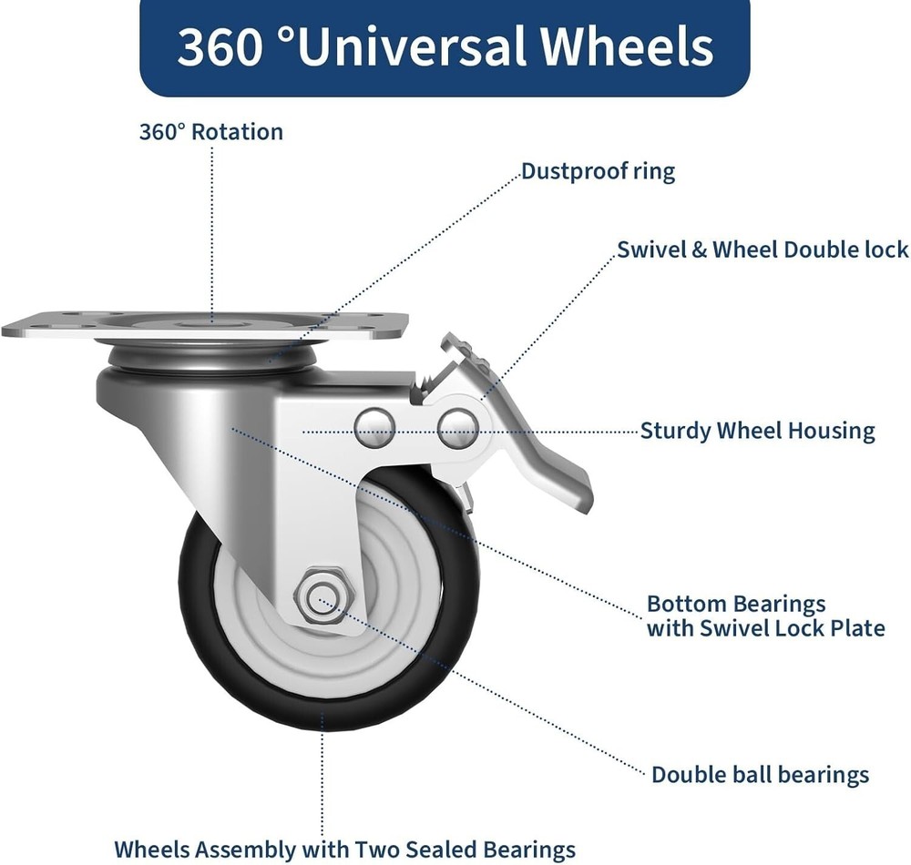 Rolling Tool Chest Tool Lock Storage Cabinet Boxes on Wheels Garage Adjustable