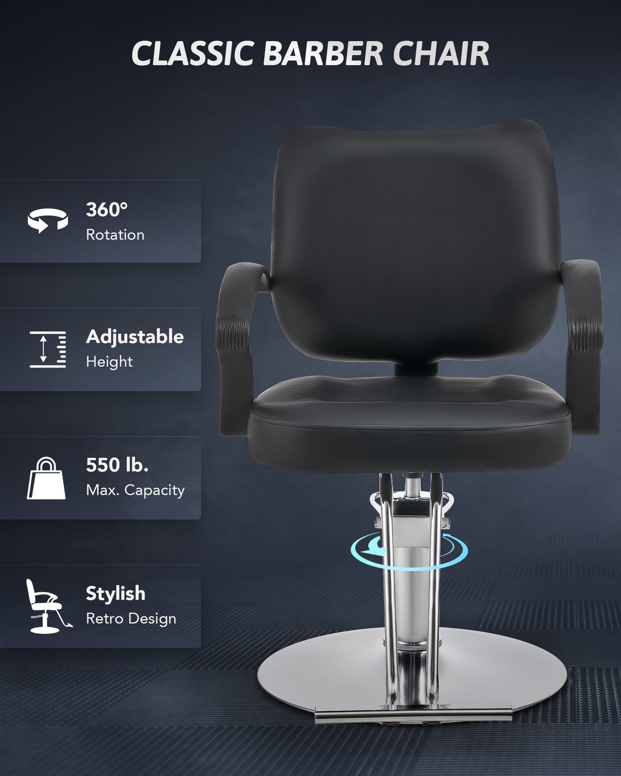 Artist hand Barber Chair Recline Hydraulic Salon Spa Beauty Equipment heavy Duty