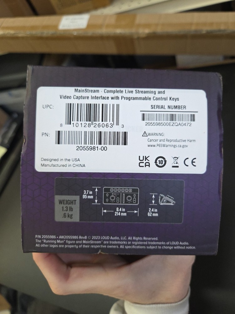 New Mackie MainStream Complete Live Streaming &Video Capture Recording Interface