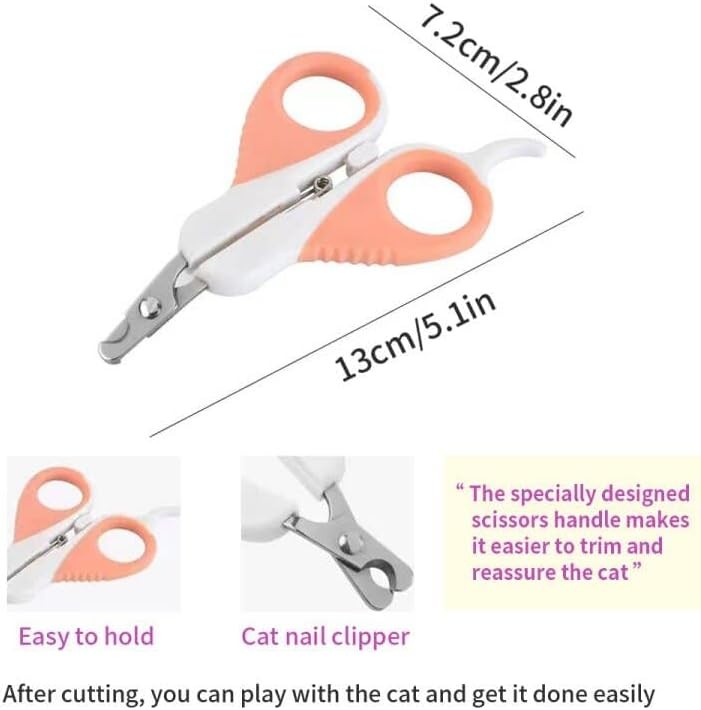 Cat Muzzle Combo Adjustable Cat Hood Breathable Anti-Bite Muzzles to Prevent