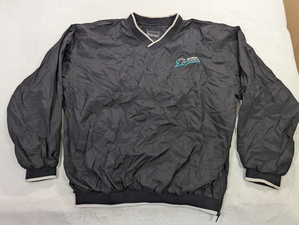Vintage New Haven Ravens Pullover Large Spotlight MiLB Baseball