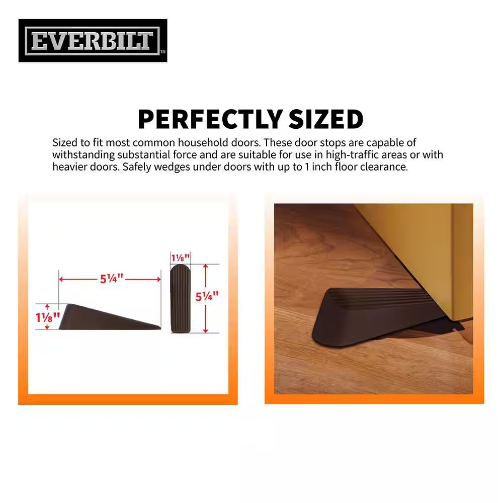 Brown Rubber Door Stops (2 per Pack)