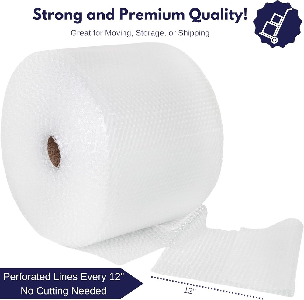 Pacron Protective Small Bubble Roll, Perforated Sheets by Every 12