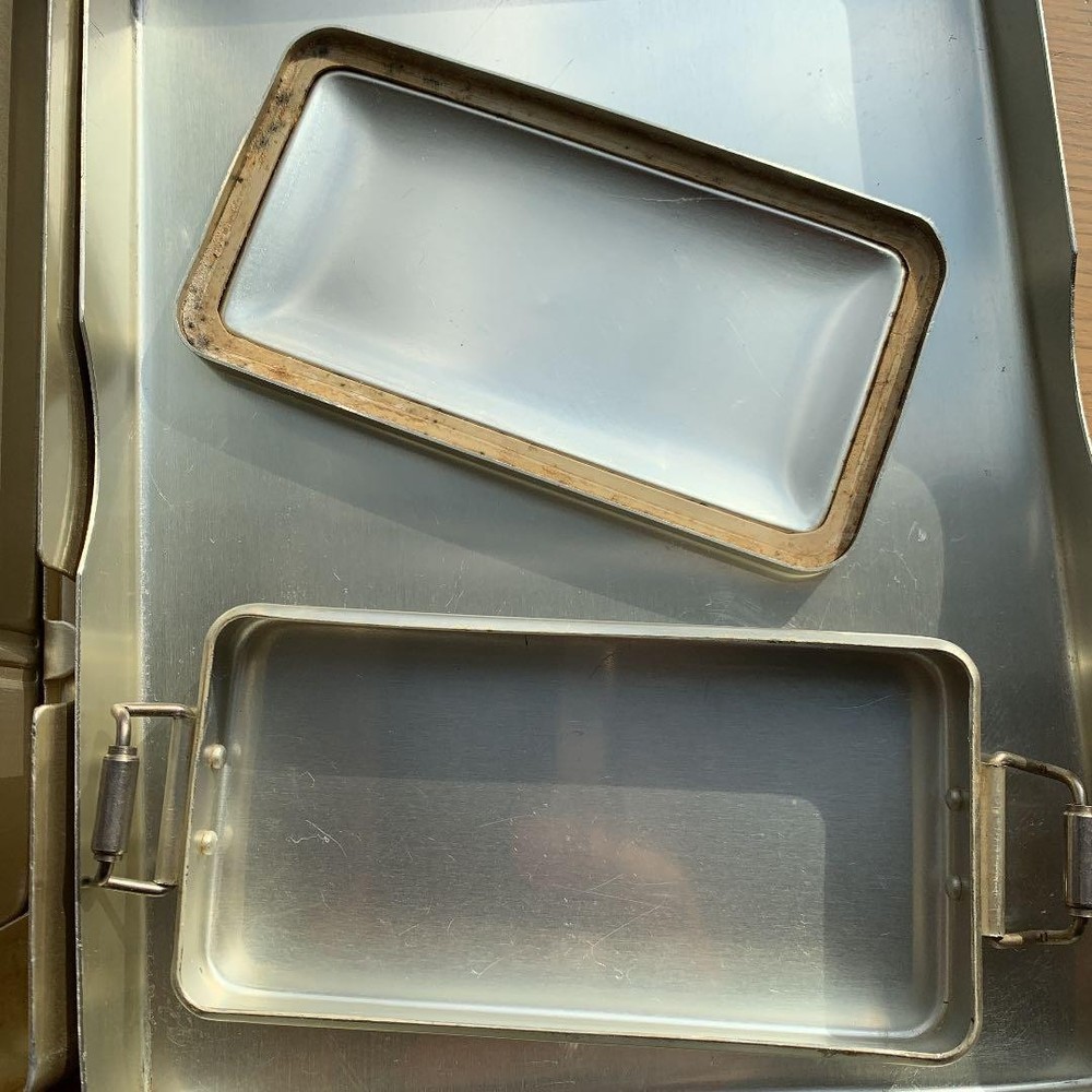 Anodized lunch box Showa retro