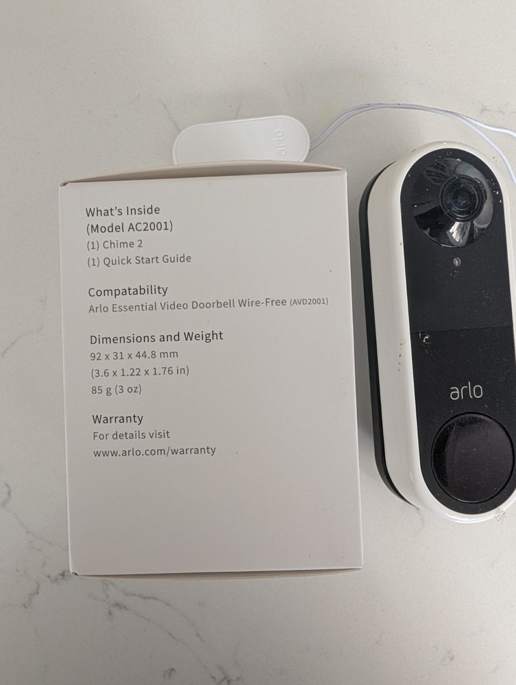 Arlo Chime 2 + Arlo essentials Wired Doorbell Bundle