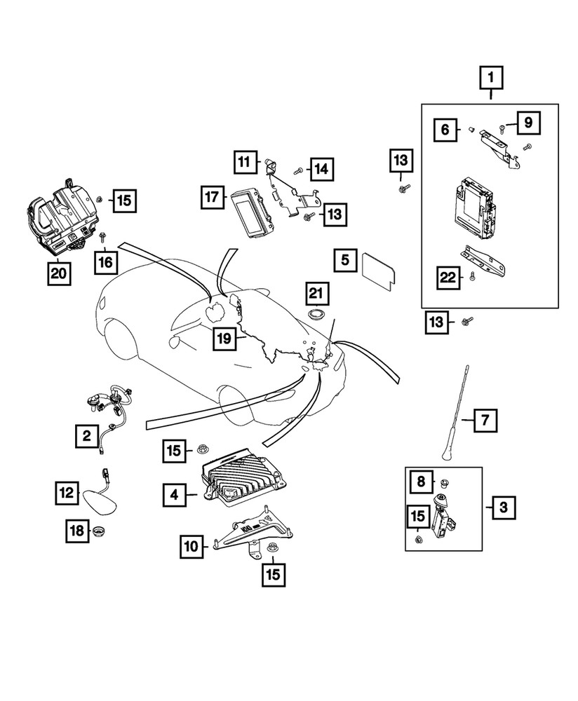 Genuine Mopar Amplifier Bracket 68398896AA