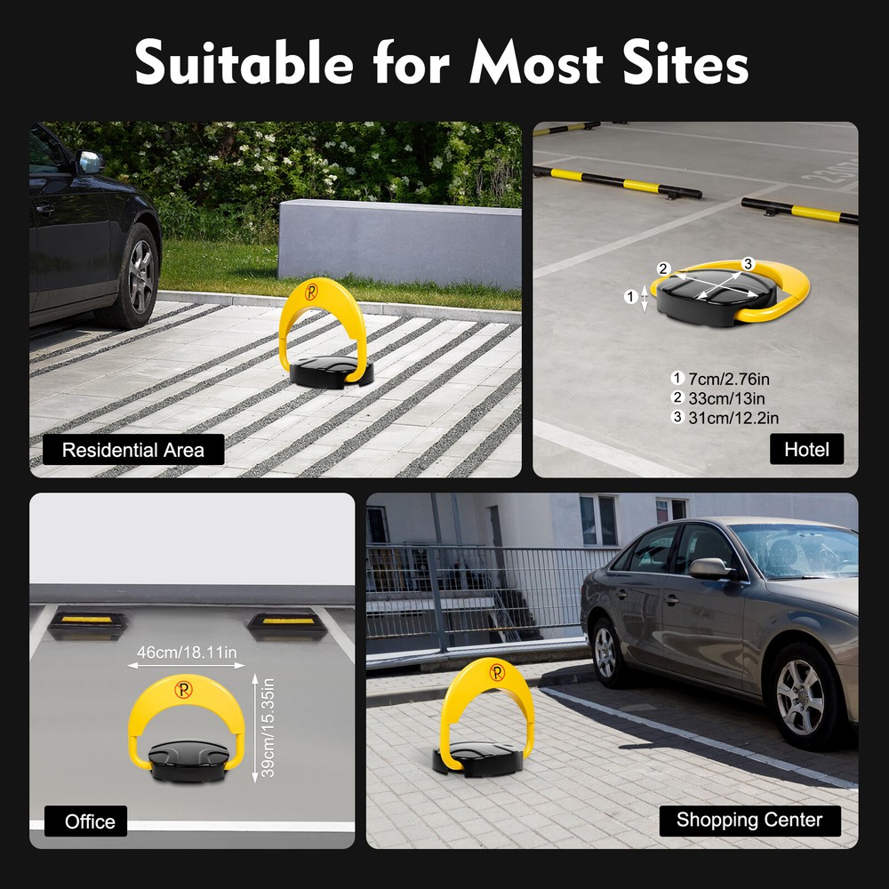 Automatic Car Parking Lock Barrier Remote Control Parking Spot Lock Waterproof