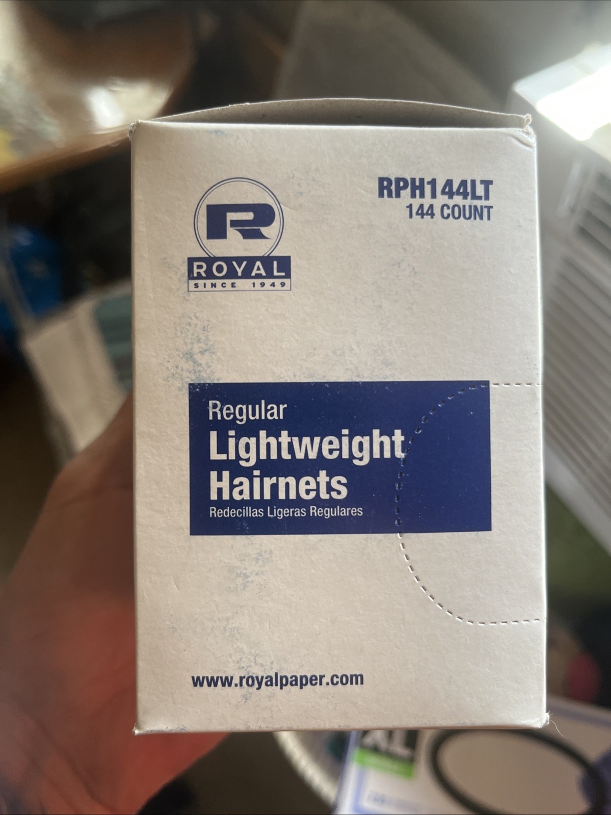 Royal Lightweight Hairnets 24” Black Latex Free RPH144LTDB 1 Boxes (144 count)