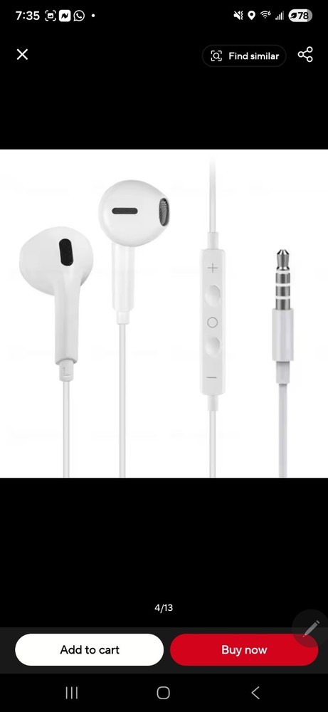 Type C Wired Earphones Cable Earbuds