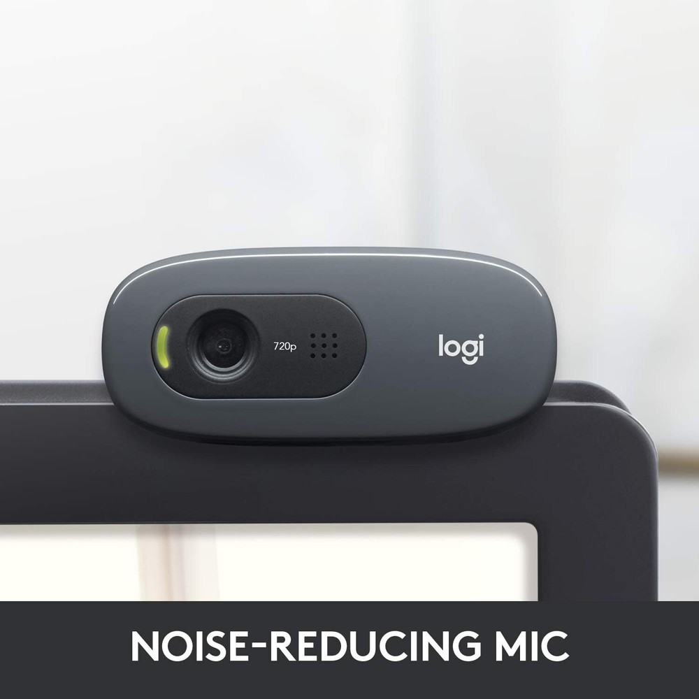 Logitech C270 Web Camera - Widescreen HD Video Calling | Noise-Reducing Mic