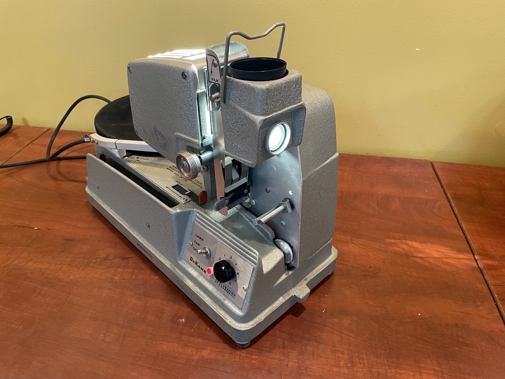 Dukane 14A390E Micromatic Classroom Projector w Case Powers On - Untested