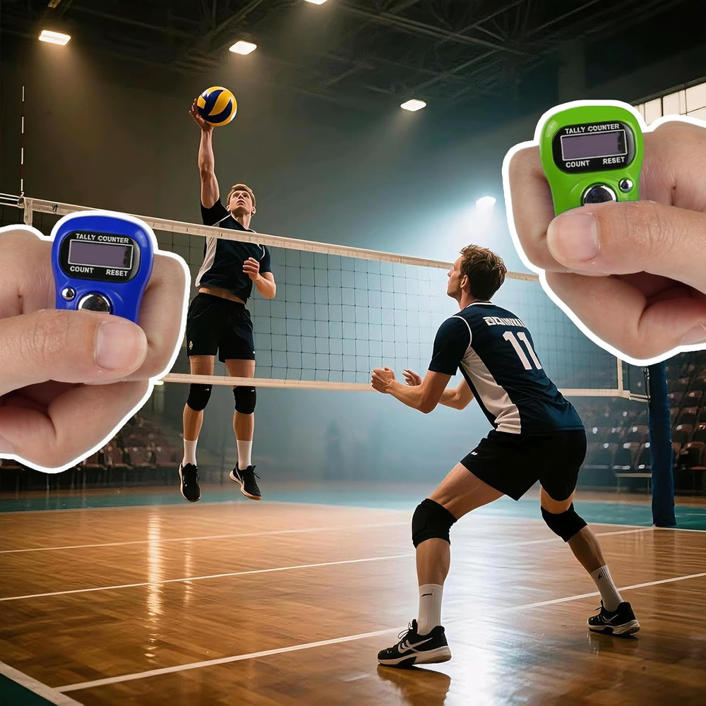4Pc Digital Finger Tally Counter LCD 5 Digit Clicker Hand Ring Count Tool