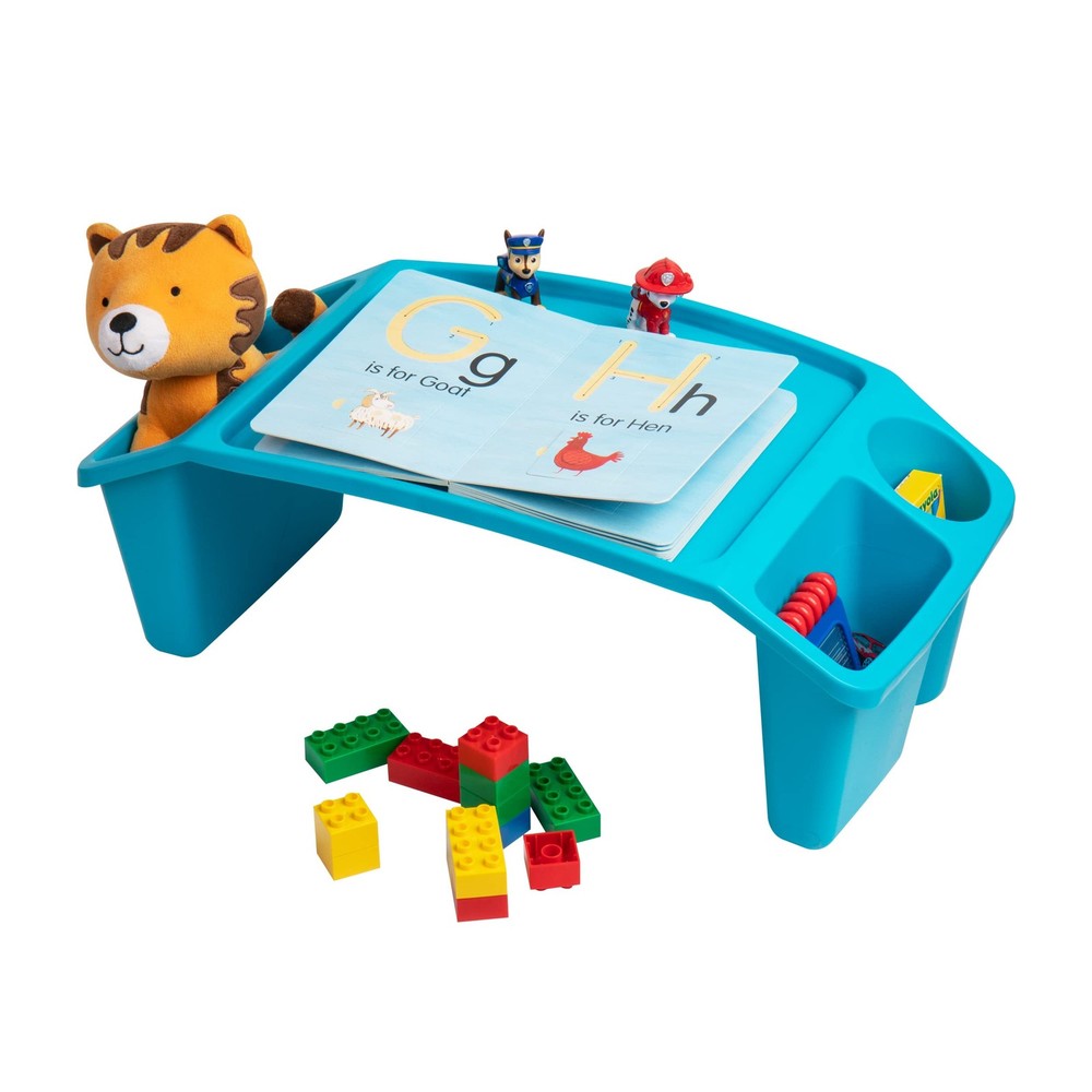 Lap Desk, Portable Activity Tray with Side Storage, Stackable Plastic Desk fo...