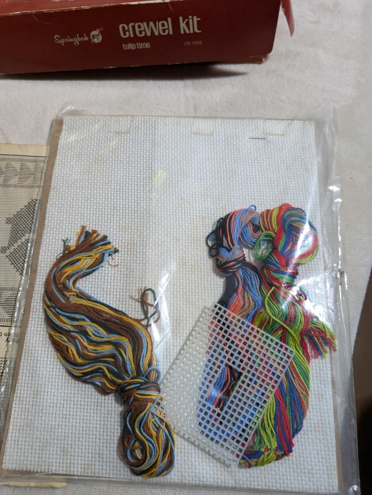 Needlework Crafts Crewel 12+ Patterns Lace Mats Some Have Stains
