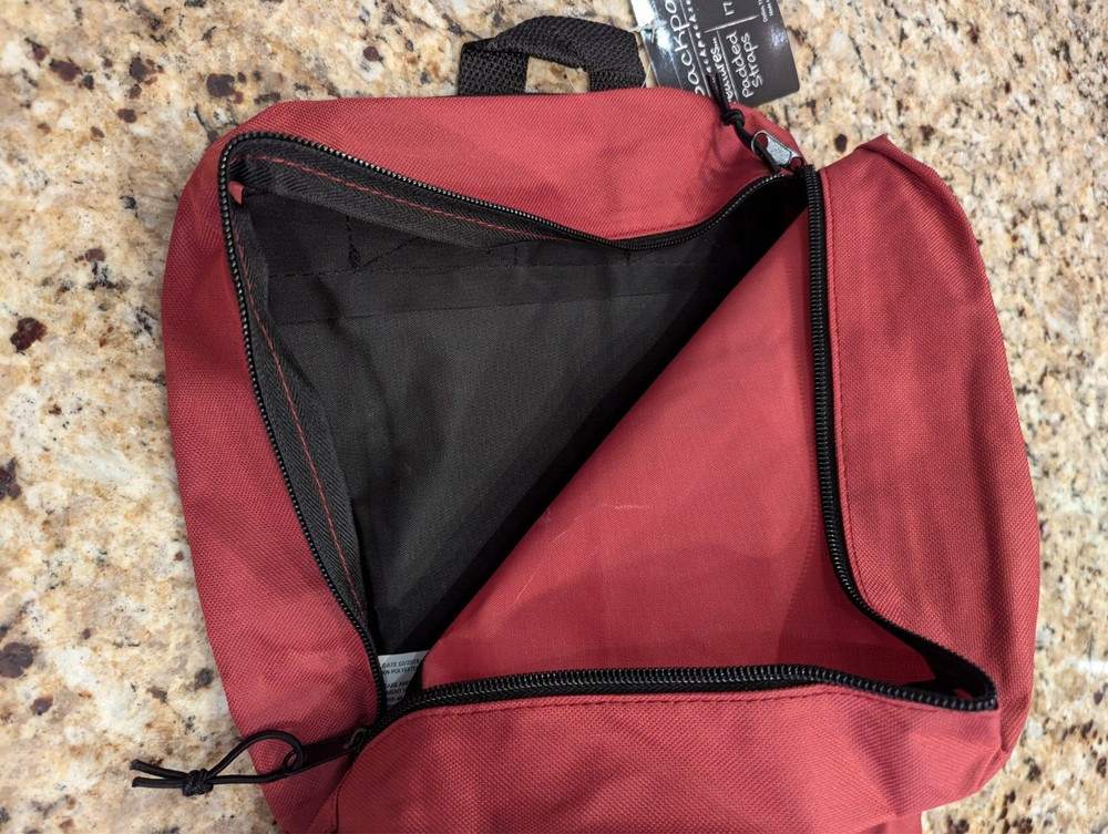 Moda West Kids Backpack Padded Straps with Front Zipper Pocket Maroon
