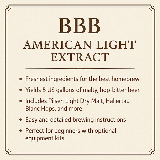 Brown Box Beer BBB - American Light Extract