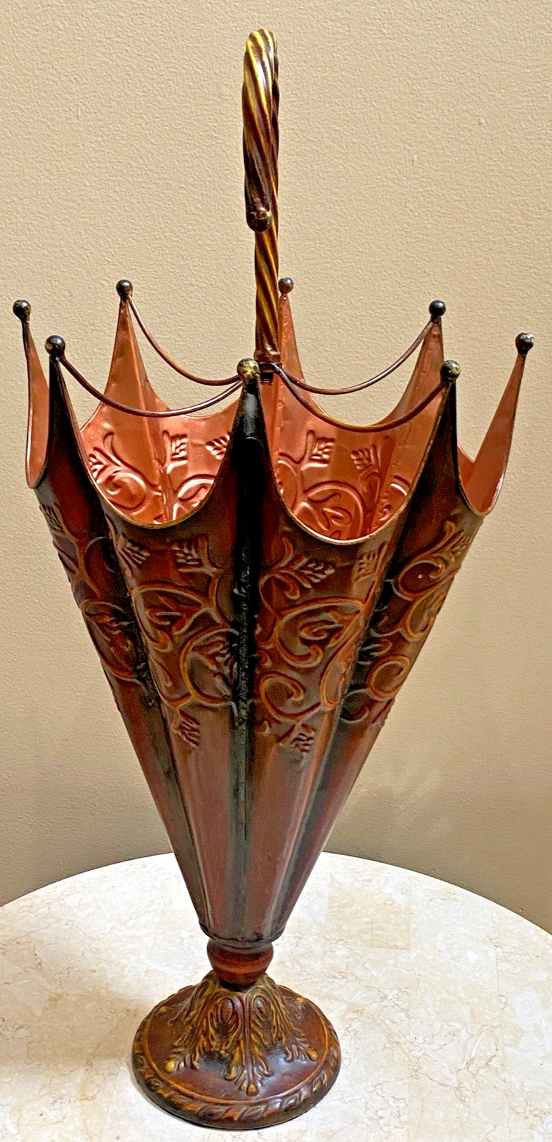 Vintage Umbrella Shaped Stand cane walking-sticks Holder Metal