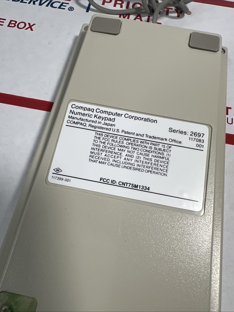 VINTAGE Compaq Computer Corporation Series 2697 Numeric Keypad - SAME DAY SHIP