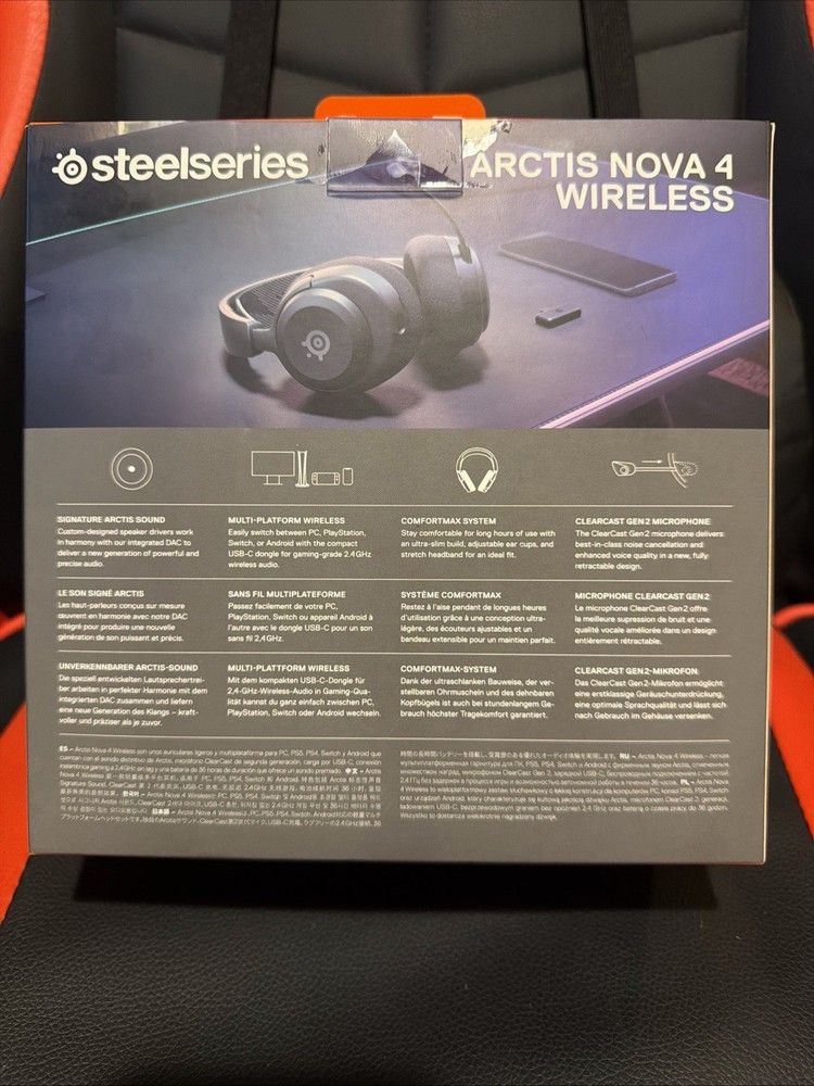 SteelSeries Arctis Nova 4 Wireless Gaming Headset Multi-Platform, Black