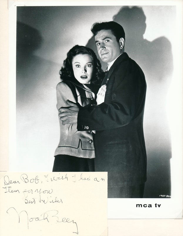 Noah BEERY, Jr / Autograph Note Signed