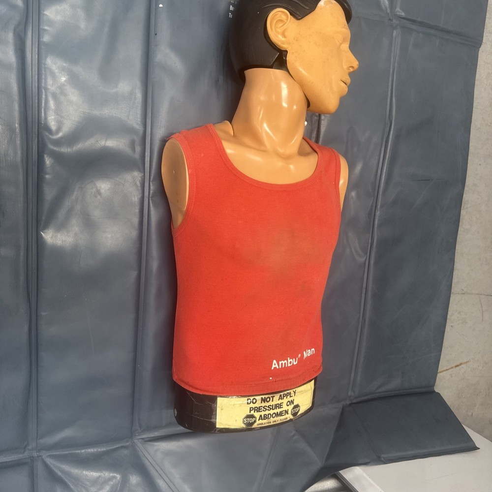 Ambu Man CPR Training Manikin Dummy W/ Case
