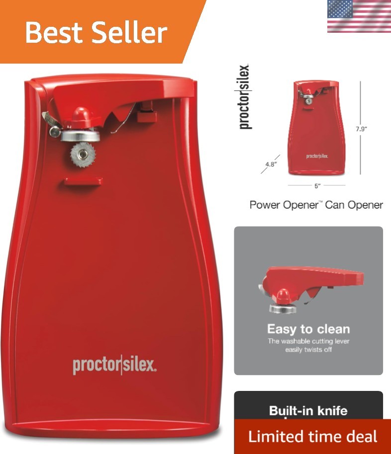 Stylish Automatic Can Opener with Easy-Clean Design & Integrated Knife Sharpener