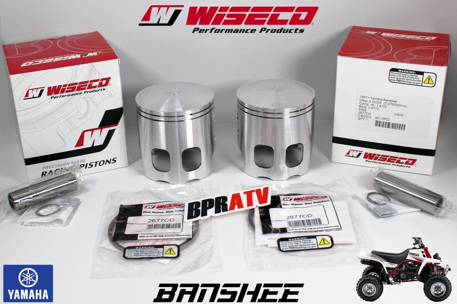 Banshee ARES 68mm Athena-Style Cylinder 421cc Stroker Crank Pistons Pro Head Cub