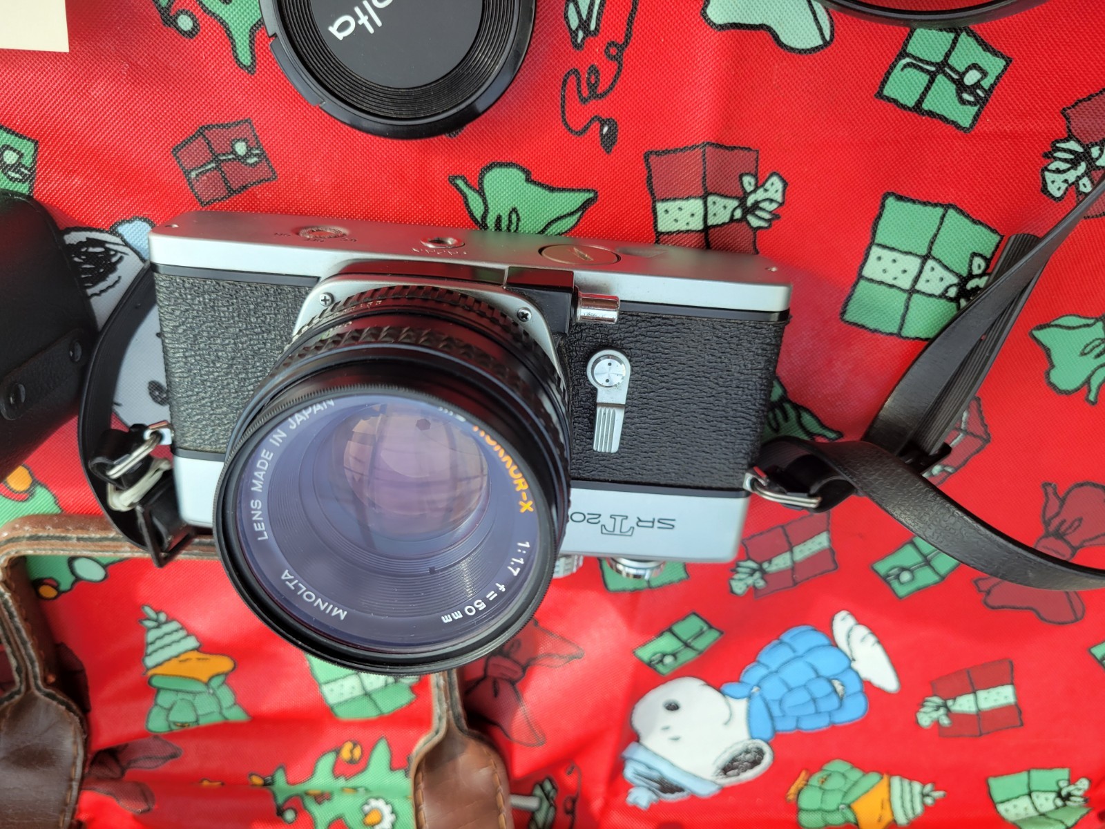 Vintage Minolta SR-T Camera with 2x lens and Vivitar 70-210mm lens