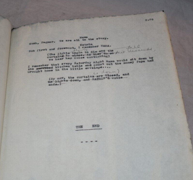 I Remember Mama Original Broadway Play Script Rodgers & Hammerstein Rare Bound