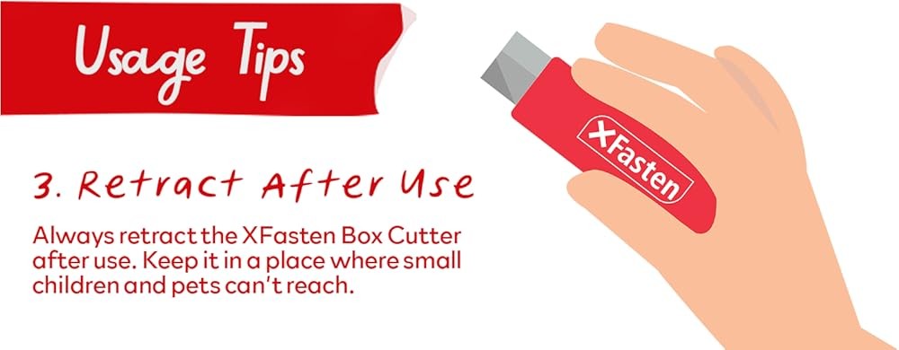 Retractable Box Cutters with Safety Scraper Bulk Cardboard and