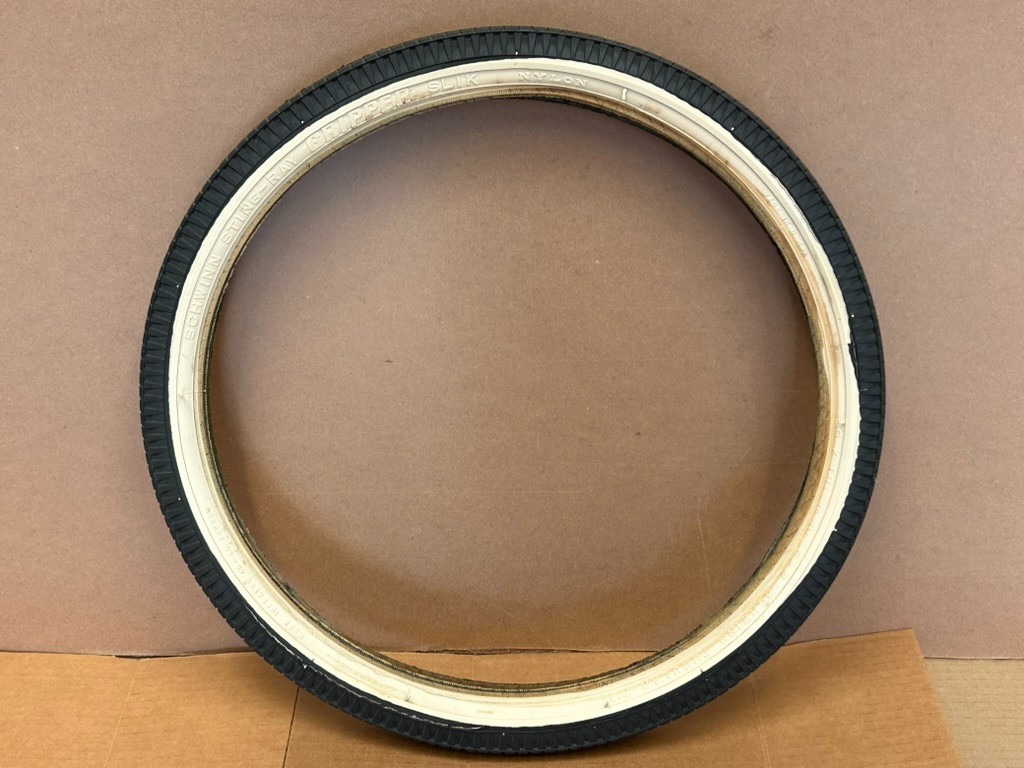 Schwinn Sting Ray Gripper Slik White Wall S7 Fair Lady Rear Tire 20x1 3/4" Used
