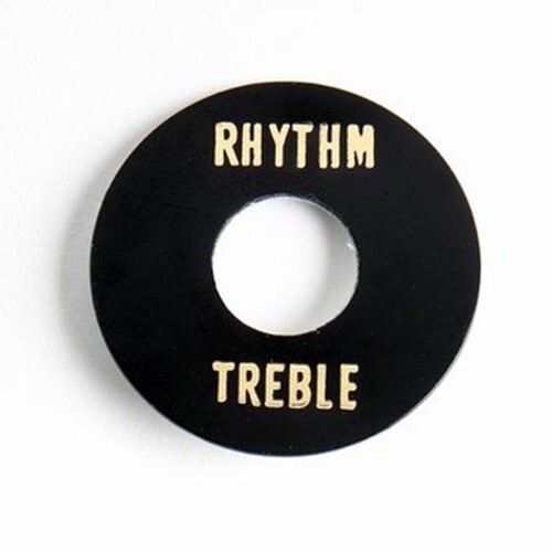 NEW - Rhythm/Treble Ring For Les Paul Toggle Switch - BLACK PLASTIC